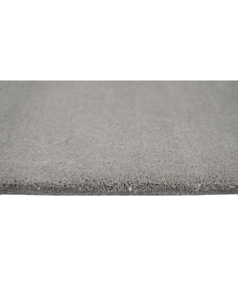 I C O N - S I L V E R luxury handmade rug by Cherom in grey New Zealand wool.