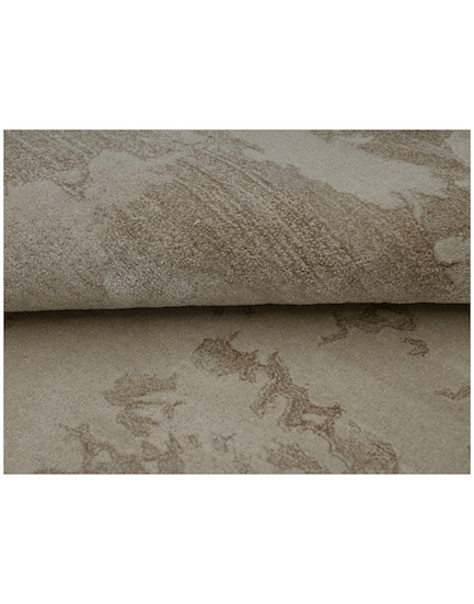 A R A B E S Q U E luxury modern rug by Cherom, featuring earthy beige tones and textured stone-like effect.