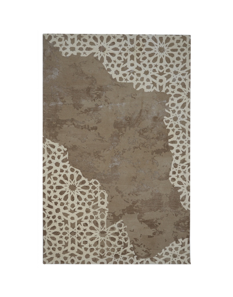 A R A B E S Q U E luxury modern rug by Cherom - a contemporary luxury rug featuring intricate geometric latticework.