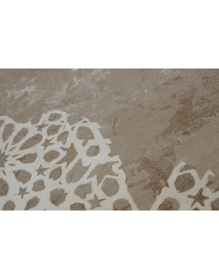 A R A B E S Q U E luxury modern rug by Cherom - intricate latticework design and earthy tones.