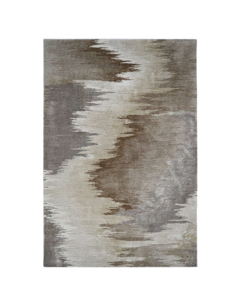 D U N E luxury modern rug by Cherom - a stunning beige and grey abstract design, perfect for contemporary spaces.