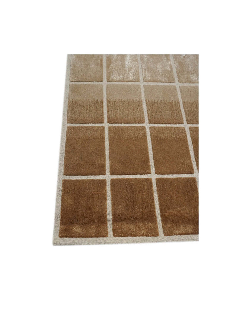 F A D E luxury modern rug by Cherom - contemporary rug with ombré effect in shades of beige and brown.