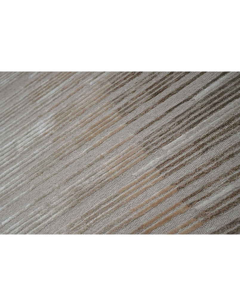 H O R I Z O N luxury modern rug by Cherom, featuring a soothing gradient of beige to earthy browns.