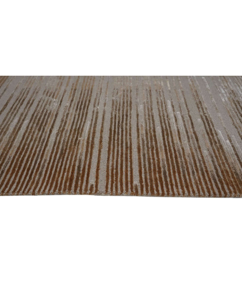 H O R I Z O N luxury modern rug by Cherom - a stylish gradient design in soft beige and earthy browns.