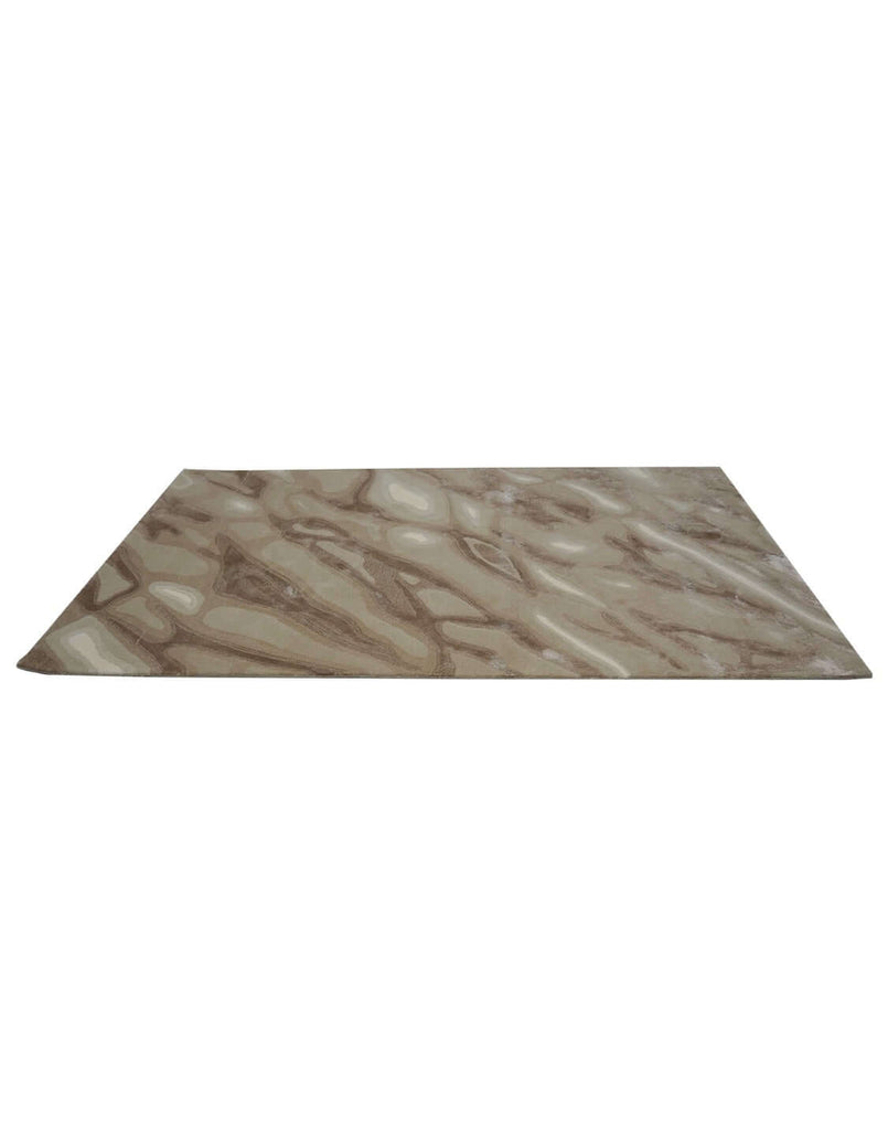 S A H A R A luxury modern rug by Cherom, featuring soft beige and taupe organic patterns.