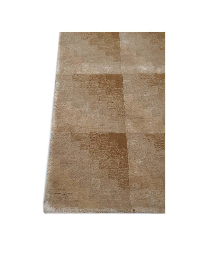 T E R R A luxury modern rug by Cherom, featuring a stepped gradient pattern in earthy beige tones.