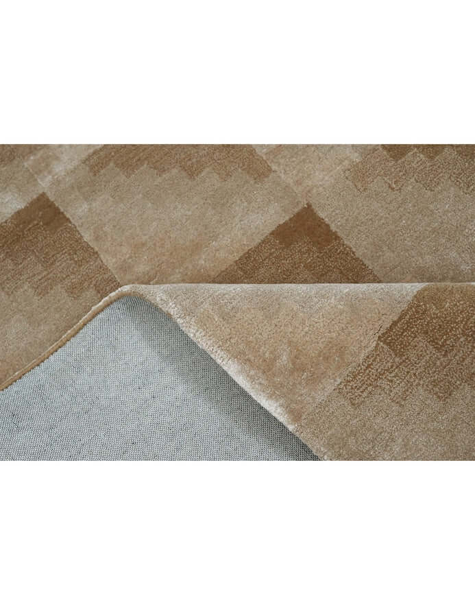 T E R R A luxury modern rug by Cherom showcasing earthy tones and a stepped gradient pattern.
